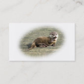Niedlicher gähnender Baby-Otter Visitenkarte (Rückseite)