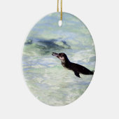 Niedlicher Galapagos-Pinguin Keramik Ornament (Rechts)