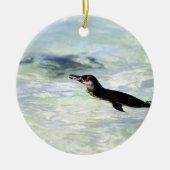 Niedlicher Galapagos-Pinguin Keramik Ornament (Vorne)