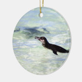 Niedlicher Galapagos-Pinguin Keramik Ornament (Links)