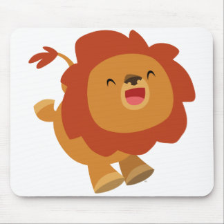 Niedlicher Gamboling-Cartoon Lion Mousepad