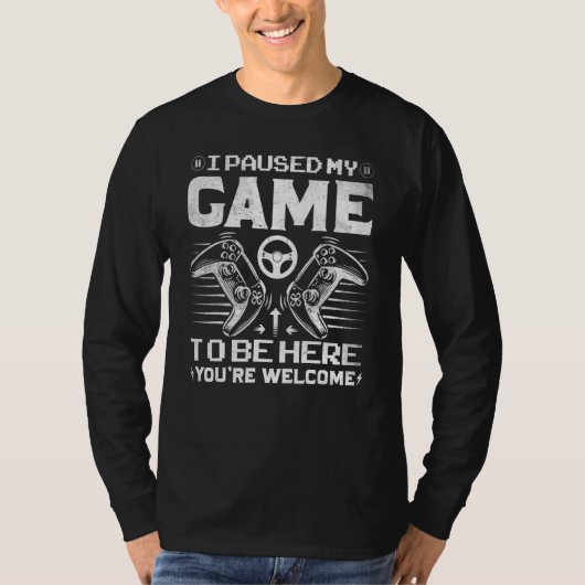 Niedlicher Gamer Ich habe mein Spiel unterbrochen, T-Shirt (Vorderseite)