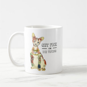 Niedlicher Gangster Sphynx Kat Tattoo mit Funny Sp Kaffeetasse