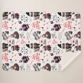 Niedlicher Gangster Weihnachten auf Weiß | Sherpadecke (Vorderseite (Horizontal))