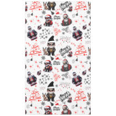 Niedlicher Gangster Weihnachten auf Weiß | Tischdecke (Vorderseite)