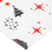 Niedlicher Gangster Weihnachten auf Weiß | Tischdecke (Schrägansicht)