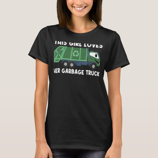 Niedlicher Garbage Truck für Mädchen Kinder Müllwa T-Shirt (Vorderseite)