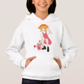 Niedlicher Garten und Blume Girl Blond Hoodie (Vorderseite)