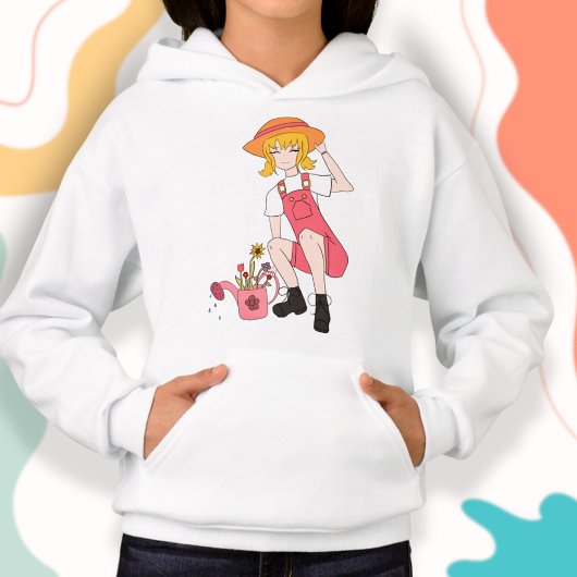 Niedlicher Garten und Blume Girl Blond Hoodie