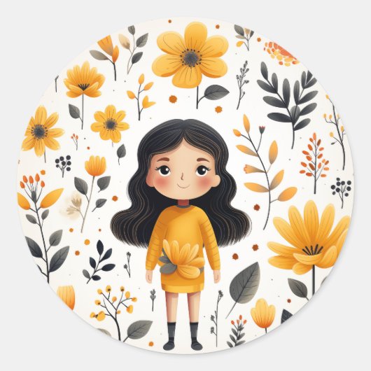 Niedlicher Gartenaufkleber Runder Aufkleber (Vorderseite)