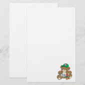 Niedlicher Gartenbär und Tulip Briefpapier (Vorne/Hinten)