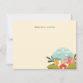 Niedlicher Gartengarten Herbstblätter Pilz & Pumpk Mitteilungskarte (Vorderseite)