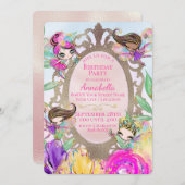 Niedlicher Gartengarten mit ZauberMirror Einladung (Vorne/Hinten)