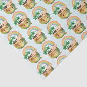 Niedlicher Gartenplanter mit Regenbogen & Klee Seidenpapier (Ausschnitt)