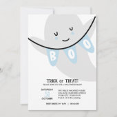 NIEDLICHER GASBOOTRICK ODER LECKEREIEN KIDS HALLOW EINLADUNG (Vorderseite)