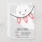 NIEDLICHER GASBOOTRICK ODER LECKEREIEN KIDS HALLOW EINLADUNG (Vorderseite)