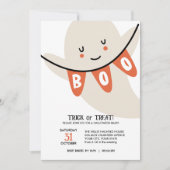 NIEDLICHER GASBOOTRICK ODER LECKEREIEN KIDS HALLOW EINLADUNG (Vorderseite)