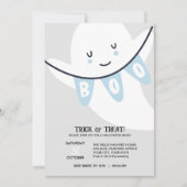 NIEDLICHER GASBOOTRICK ODER LECKEREIEN KIDS HALLOW EINLADUNG (Vorderseite)