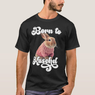 Niedlicher Geborener zum Kuschelhasen Retro Winter T-Shirt