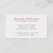 Niedlicher Geburtskäfig Visitenkarte (Rückseite)