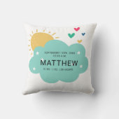 Niedlicher Geburtsstat Neugeborenes-Keuchpilz Kissen (Rückseite)