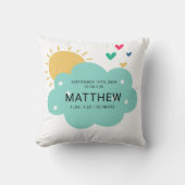 Niedlicher Geburtsstat Neugeborenes-Keuchpilz Kissen (Vorderseite)