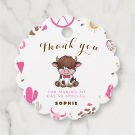 Niedlicher Geburtstag der heiligen Kuh im Hochland Geschenkanhänger