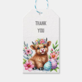 Niedlicher Geburtstag der Hochlandkuh Geschenkanhänger