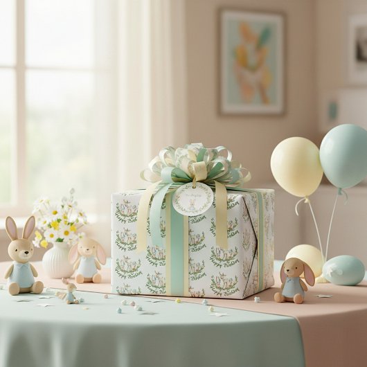 Niedlicher Geburtstag des Reh Geschenkpapier