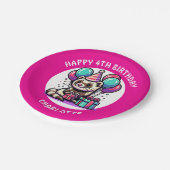 Niedlicher Geburtstag des vermeintlichen Mädchens Pappteller (Schrägansicht)