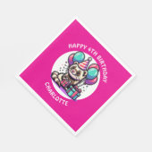 Niedlicher Geburtstag des vermeintlichen Mädchens Serviette (Ecke)