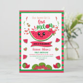 Niedlicher Geburtstag eines Melon Girls Einladung (Stehend Vorderseite)