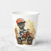 Niedlicher Geburtstag eines Motorrads Pappbecher (Vorderseite)