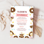 niedlicher Geburtstag eines süßen Donuts Einladung