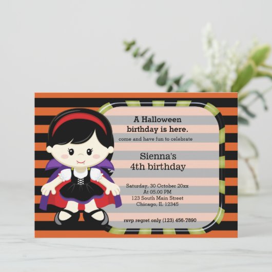 Niedlicher Geburtstag Einladung (Stehend Vorderseite)