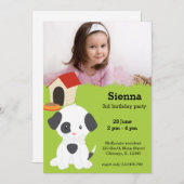 Niedlicher Geburtstag Einladung (Vorne/Hinten)