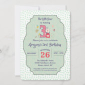 Niedlicher Geburtstag Einladung (Vorderseite)