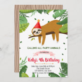 Niedlicher Geburtstag Einladung (Vorne/Hinten)