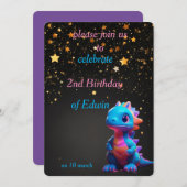 niedlicher Geburtstag Einladung (Vorne/Hinten)