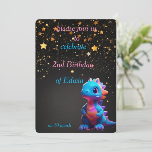 niedlicher Geburtstag Einladung (Stehend Vorderseite)