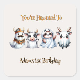 Niedlicher Geburtstag Quadratischer Aufkleber