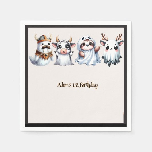 Niedlicher Geburtstag Serviette (Vorderseite)