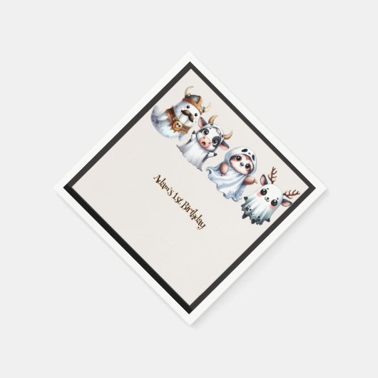 Niedlicher Geburtstag Serviette (Ecke)