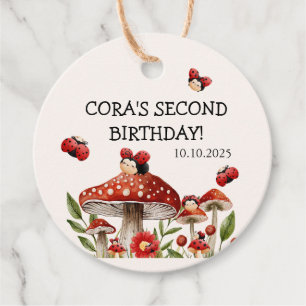 Niedlicher Geburtstag unseres kleinen Ladybug-Mädc Geschenkanhänger