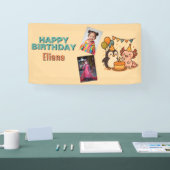 niedlicher Geburtstag von Axolotl und Pinguin Banner (Messe)