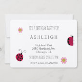 Niedlicher Geburtstag von Ladybugs Einladung (Vorderseite)