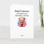 Niedlicher Geburtstag von Porcupine Grandson Karte (Rückseite)