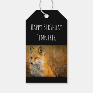 Niedlicher Geburtstag von Red Fox Wild Nature Foto Geschenkanhänger