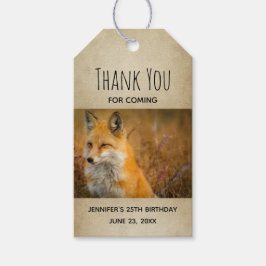 Niedlicher Geburtstag von Red Fox Wild Nature Foto Geschenkanhänger