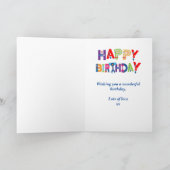 Niedlicher Geburtstag von Robot Children Karte (Innenseite)